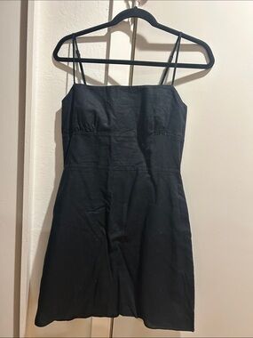 sunday BestClassic Black Spaghetti-Strap Mini Dress